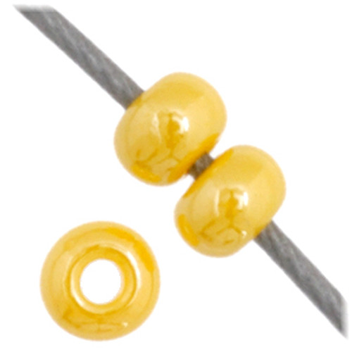 11/0 Opaque Golden Yellow Luster Preciosa Seed Beads (20g) 88130