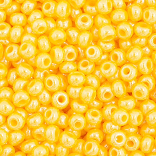 11/0 Opaque Golden Yellow Luster Preciosa Seed Beads (20g) 88130