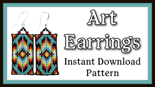 Art Earrings Instant Download Pattern