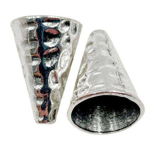 21.5x15.5mm Pewter Cone Cap (2pk)