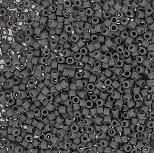 11/0 Matte Grey Miyuki Delica Beads (7.2g) DB2409
