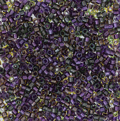 11/0 Purple Green Miyuki Delica Beads (7.2g) DB991
