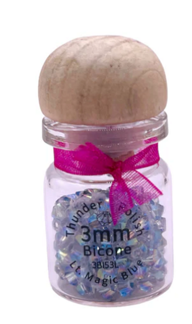 3mm Light Magic Blue Thunder Polish Bicone (144pk) #53L