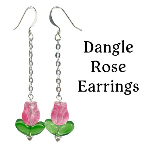 Dangle Rose Earrings