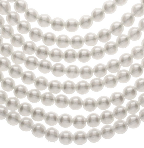 4mm Bridal White Pearls (120 Beads)