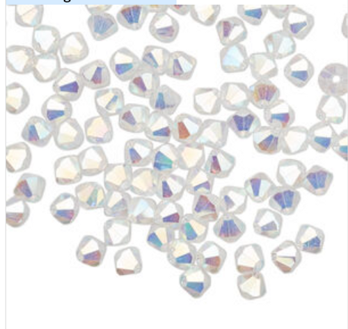 4mm Crystal AB2X Preciosa Bicone (12pk)