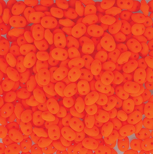 2.5x5mm Neon Orange Super Duo Beads (8 Grams) DU0525122