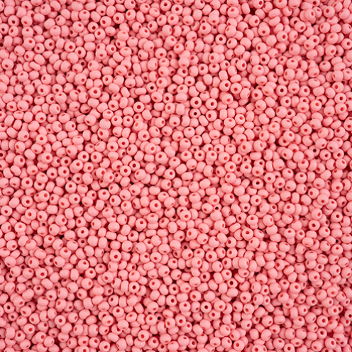 11/0 Chalk Pink Matte Preciosa Seed Beads (20g) 22m09