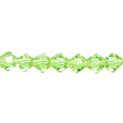 Light Olivine 3mm Thunder Polish Bicone Crystals #23