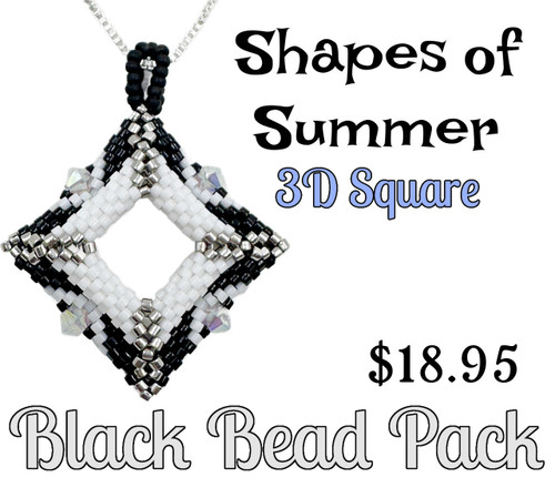 3D Shapes of Summer - Black Square Kit