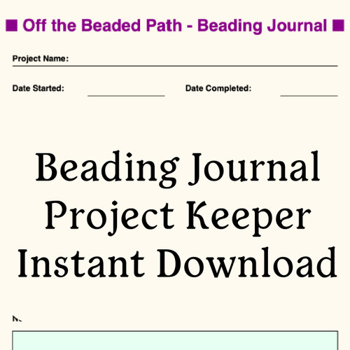 Beading Journal Project Keeper Instant Download Beading Journal Project Keeper Instant Download