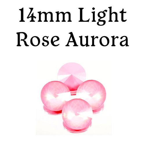14mm Light Rose Aurora Rivoli (1 Piece)