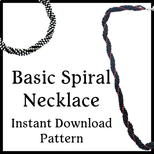 Basic Spiral Necklace or Bracelet Instant Download Pattern