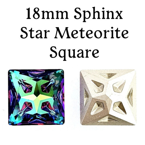 18mm Sphinx Star Meteorite Square Crystal (1 Piece)