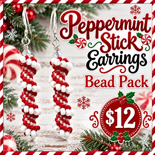 Peppermint Earrings Bead Pack