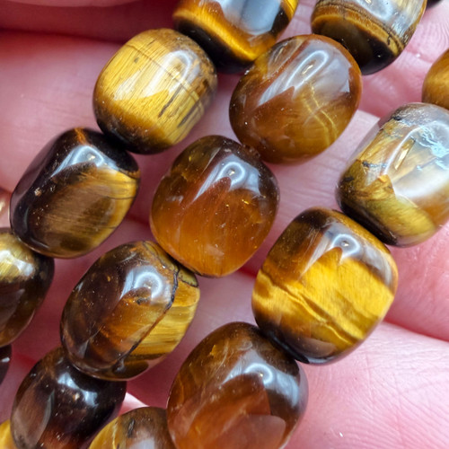 10x8mm Tiger Eye Nugget Strand (18 Bead Strand)