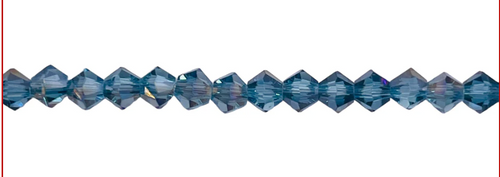 4mm Medium Aqua MP Thunder Polish Bicone (140pk) 4BI17MP