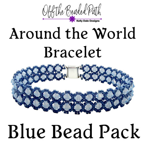 Around the World Bracelet Kit - Blue Bead Pack