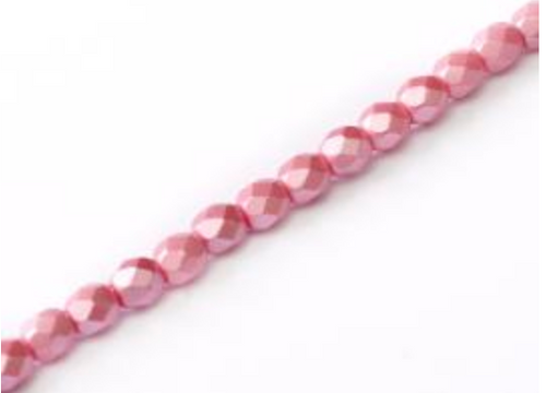 4mm Pastel Pink Polish Beads (50pcs)