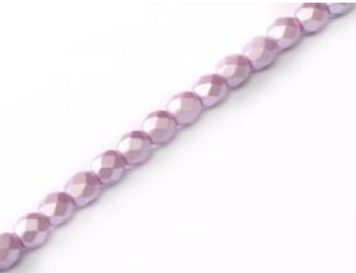 4mm Pastel Lilac Polish Beads (50pcs)
