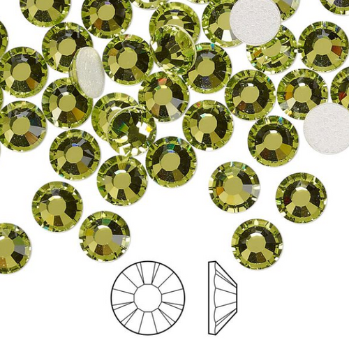 SS30 Limecicle Preciosa Flat Back - 6pk