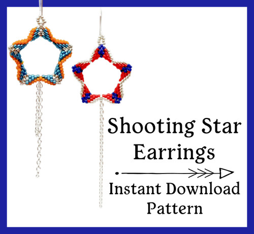 Shooting Star Earrings INSTANT DOWNLOAD Pattern