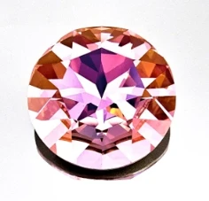 35mm Rose Cognac Chaton (1 Piece)