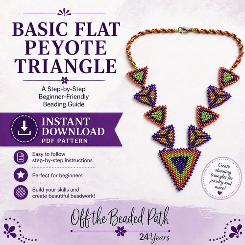 Basic Flat Peyote Triangle PDF Pattern