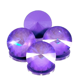 12mm Ultra AB Violet Rivoli (1 Piece)