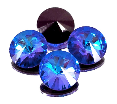 12mm Ultra AB Burgundy Rivoli (1 Piece)