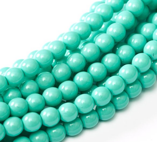 3mm Turquoise Blue Fiesta Pearls (100pk)