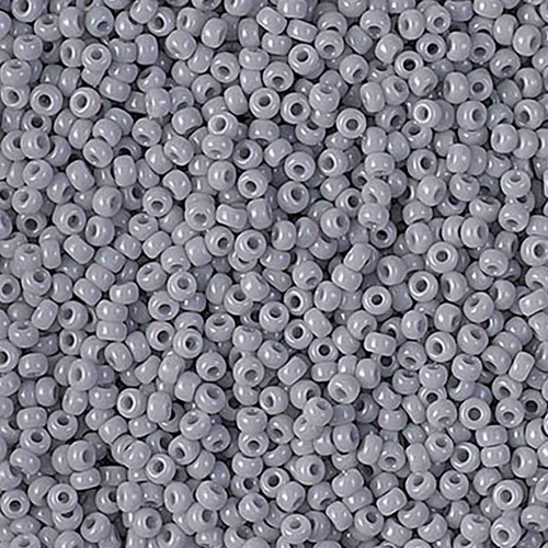 11/0 Opaque Cement Grey Miyuki Seed Beads 11-498 (20g)