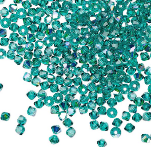 3mm Emerald AB Preciosa Bicone