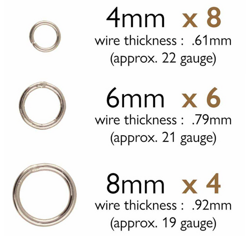Soldered Jump Ring Assortment 18pc