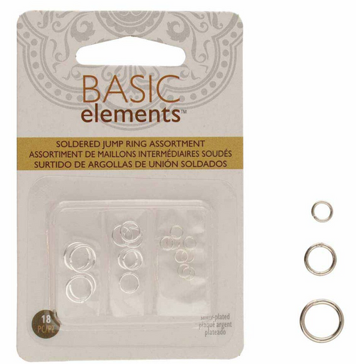 Soldered Jump Ring Assortment 18pc