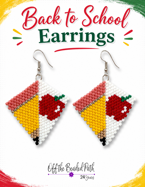Back to School Fan Earrings Bead Pack