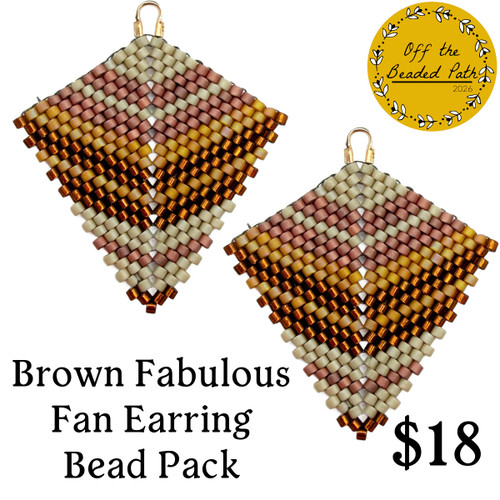 Brown Fabulous Fan Earrings Bead Pack