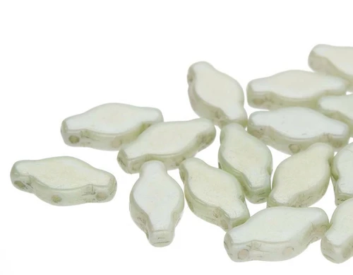 6x12mm Chalk Green Luster 3HL Navette (10g)