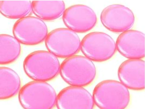 14mm Transparent Candy Pink Extra Low Cabochon