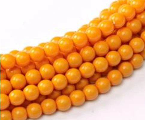 4mm Pumpkin Fiesta Pearls (100pk) #48874