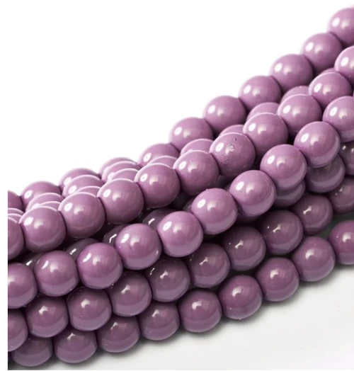 6mm Hollyhock Purple Fiesta Pearls (50pk) #48227