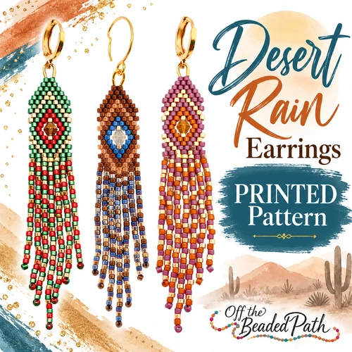 Desert Rain Earrings PRINTED Pattern