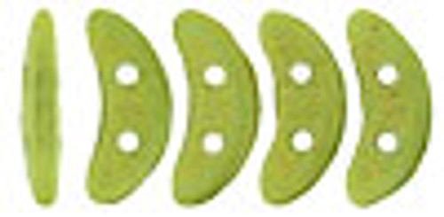 3x10mm Pacific Avocado 2-Hole Crescent Beads (8 Grams)