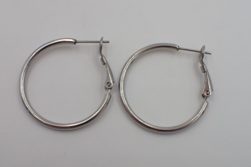 30mm Stainless Steel Hoop Earrings (1 Pair)