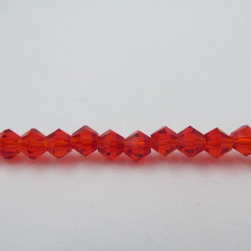 Red 6mm Thunder Polish Bicone Crystals 6BI12