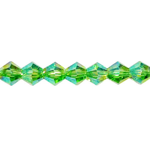 6mm Peridot AB Thunder Polish Bicone (72pc)