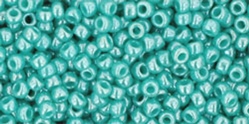 11/0 Opaque Lustered Turquoise TOHO Seed Beads (20 Grams) 11-132