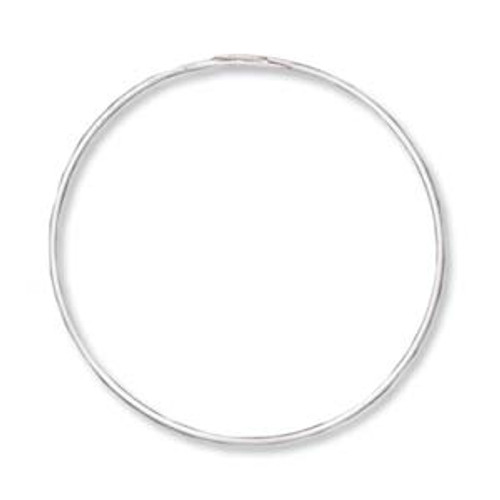 1" Silver Plated Endless Hoops (3 Pairs)