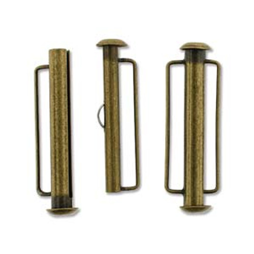31.5mm Antique Brass Slide Bar Clasp (1 Piece)