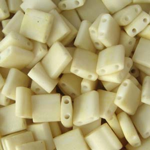 Matte Cream 5mm Tila Beads (TL2021) 7.2g